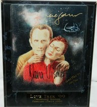 Star Trek Rene Auberjonois & Nana Visitor Autograph Photo Love Trek 1999 Plaqued - $87.07