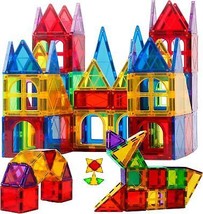 Magnet Toys Kids Magnetic Building Tiles 100 Pcs 3D Magnetic Blocks Preschool Bu - £64.59 GBP