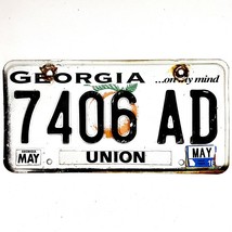 2016 United States Georgia Union County Passenger License Plate 7406 AD - $282.50 MXN