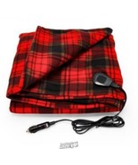 Camco-42804 Red 59&quot; x 43&quot; 12V Heated Blanket 7-foot power cord Fleece - $58.45 CAD