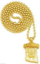Jesus Necklace New Crowned Mini Pendant 27 Inch 3mm Ball Style Chain  - $9.89+
