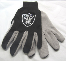 NFL Las Vegas Raiders Colored Palm Utility Gloves Black w/ Gray Palm by ... - £10.40 GBP