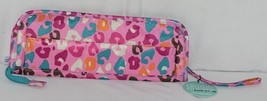 Room It Up Brand TCAE6221 Pink and Turquoise Leopard Print Flat Iron Case - £14.34 GBP