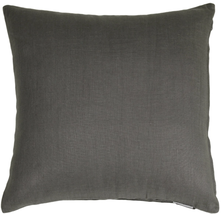 Tuscany Linen Charcoal Gray Throw Pillow 17x17, Complete with Pillow Insert - £29.33 GBP