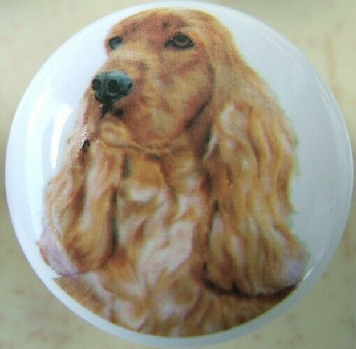 Ceramic Cabinet Knobs Knob w/ Cocker Spaniel DOG - $4.36