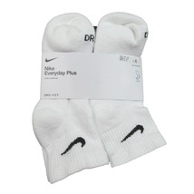 Nike Everyday Plus Ankle Socks White (6 Pack) Womens 6-10 / Youth 5Y-7Y NEW - $37.03 CAD