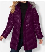 Women&#39;s Outerwear winter Down fur hooded parka down coat jacket plus XL1... - $144.49