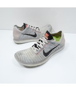 Nike Free RN Flyknit Gray Orange Women Sneaker Running Shoe 831070-005 S... - £24.88 GBP