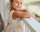 Ivory ankle length flower girl dresses princess formal kids sleeveless 559 thumb155 crop