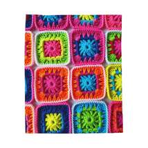 Crochet Granny Square, Summer Cotton, Patchwork, Retro Floral Design, Crochet Co - £31.86 GBP+