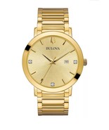 Bulova Futoro Diamond Dress Watch 42mm Gold-Tone Stainless Steel Case, 9... - $222.95