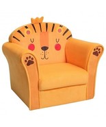 Kids Armrest Lion Upholstered Sofa - Color: Orange - £72.15 GBP