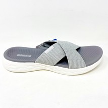 Skechers On The Go 600 Glistening Silver Womens Slip On Slide Sandals - $39.95