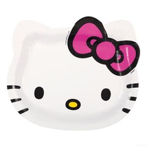 Hello Kitty Face Shaped Dessert Plates Birthday Party Supplies 8 Per Package - £5.43 GBP
