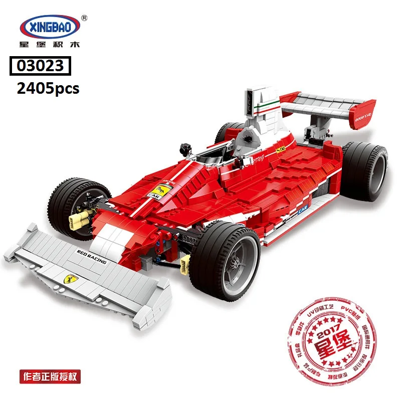 2405pcs XINGBAO Genuine The Red Power Racing Car Model Building Bloc - £120.53 GBP
