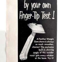 Gem Shaving Razor Blades Featherweight 1952 Advertisement Facial Hair Ca... - $380.53 MXN
