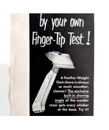 Gem Shaving Razor Blades Featherweight 1952 Advertisement Facial Hair Ca... - $27.41 CAD