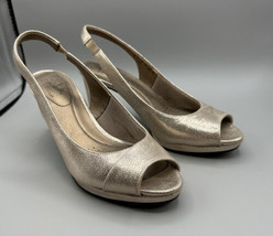 Slingback Open Toe  Shoes Life Stride Soft System Flex Size 9M  Vietnam - £11.99 GBP