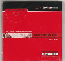 Verizon LG VX6100 Quick Reference Guide with CD-ROM  2005 - $11.10 CAD