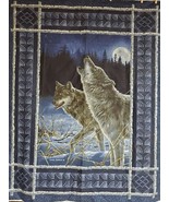 James Hautman Cotton Fabric Panel - Howling Wolf - 44x35 V.I.P by Cranston - £9.91 GBP