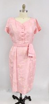 1950s Cocktail Garden Party Dress Charles Hymen Pink Floral 14 NWT Mrs. Maisel - $65.93