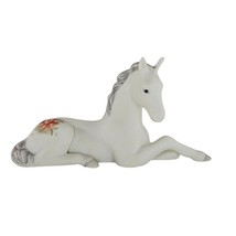Vintage Foal Baby Horse Lying Down Figurine Signed E Johnson - £31.89 GBP