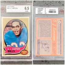 Authenticity Guarantee 
1970 Topps #90 O.J. Simpson Rookie Card RC BVG BGS 6.... - £226.09 GBP