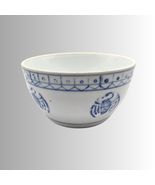 Vintage Japanese Porcelain Rice Bowl Crane Design Blue &amp; White - €17,26 EUR
