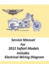 2012 Harley Davidson All Softail Models Service Manual - £18.83 GBP