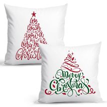 Jvpke 2-Pack 18x18 Red Green Christmas Tree Pillow Covers Xmas Decor - $3.45 Jvpke 2-Pack 18x18 Red Green Christmas Tree Pillow Covers Xmas Decor - $3.45