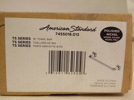 American Standard 7455018.13 Ts Series 18&quot; Towel Bar - Polished Nickel - £39.23 GBP