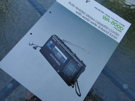 Sony WA-8000 MKII Stereo Cassette Corder Radio Sales English Brochure Catalog  - £14.25 GBP