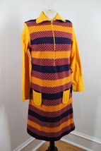 Vtg 70s NWT The Art Shirt 15/16 StevCo Knits Cotton Colorblock Dress - £44.04 GBP