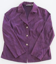 Sag Harbor Women&#39;s Stretch Faux Suede Blouse Size Medium - £11.95 GBP