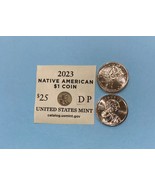 2023 D &amp; P  Sacagawea Native American $1 Dollar UNC Coin Set - 2 coins S... - €5,16 EUR