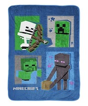 Minecraft Hostile Mob Monsters Character Fleece Blanket Throw, 46&quot; X 60&quot; - $19.79