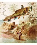 Emblems Of Easter 1890-1900s Postcard Embossed Germany Farmhouse PCBG6E - $545.74 MXN