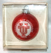 Vintage TENNESSEE VOLUNTEERS Topperscot Glass Ball Christmas Tree Ornament - £13.22 GBP
