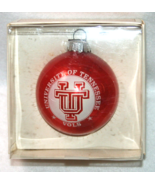Vintage TENNESSEE VOLUNTEERS Topperscot Glass Ball Christmas Tree Ornament - £13.22 GBP