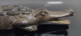 Old Antique African Carved Brown Hard Heavy Wood  Crocodile Alligator Rare - £44.17 GBP