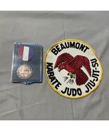 Vintage Patch Beaumont Texas Karate Judo Jiu-Jit-su medal AAU 1975 3rd P... - $17.18