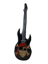 Pirate Skull and Crossbones Wooden Guitar Indonesian Handcrafted Nautical Décor - $26.55