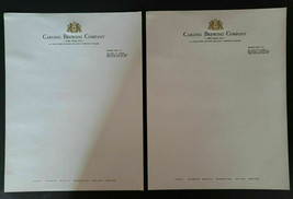 Vintage 2 Sheets of Carling Brewing Company Letterhead for Belleville IL NOS - £10.26 GBP