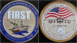 F/A-18 USN Challenge Coin FIRST Logistics Boeing Team DOD 2007 Rare Navy - £23.18 GBP