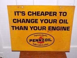 Vintage Pennzoil It’s Cheaper To Change Your Oil Than Your Engine Plasti... - $94.05