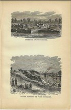 Fort Henry and Water Battery Original 1884 Print First Edition 5 x 7 - £18.85 GBP