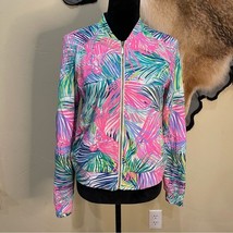 Lilly Pulitzer UPF 50 Joleen Bomber Zip Up Jacket -Scarlet Macaw Colorfu... - $45.59