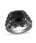 Enchanted Disney Villains Maleficent  5 CT Cushion Cut  Black Onyx Diamo... - $175.22 CAD