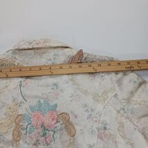 Women's Cream/Tan Floral Embroidered 4-Button Blazer Jacket Measured Chest 38" image 2