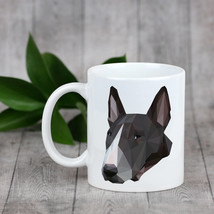 Enjoying a cup with my pup Bull Terrier- a mug with a geometric dog - £9.85 GBP